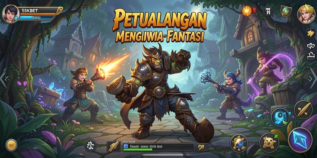 Tampilan gameplay menegangkan dalam 55KBET dengan banyak petualangan.
