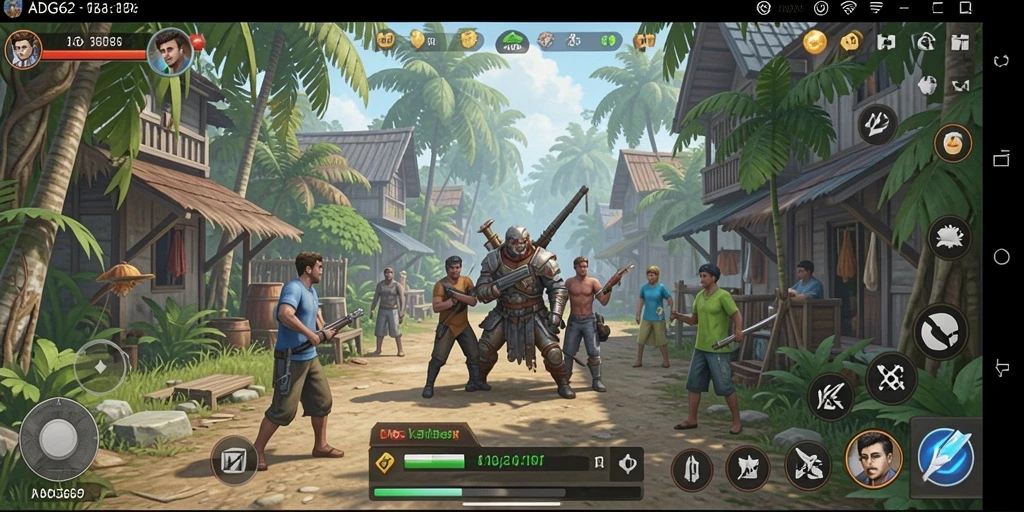 Screenshot gameplay ADG62 menunjukkan interaksi pemain dalam dunia simulasi.