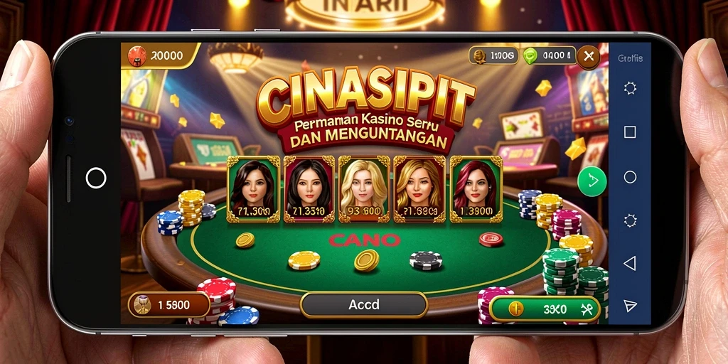 Screenshot gameplay CINASIPIT menampilkan aksi seru permainan kasino.