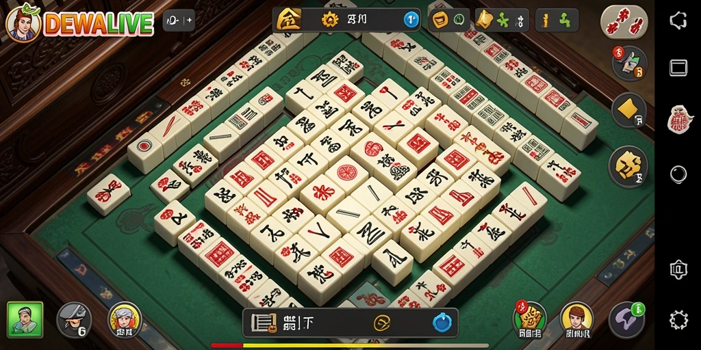 Gameplay seru DEWALIVE menantang pemain dalam setiap level Mahjong.