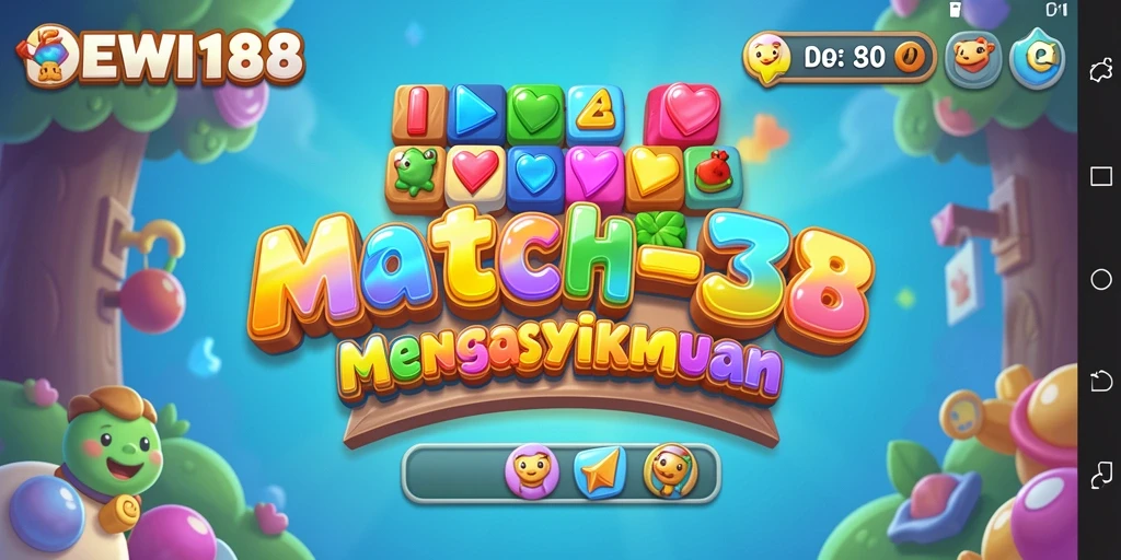 Screenshot gameplay DEWI188 yang menampilkan momen mencocokkan objek.