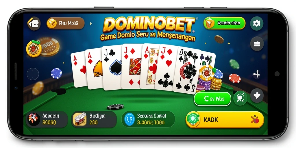 Screenshot DOMINOBET menampilkan gameplay seru dan interaksi pemain.