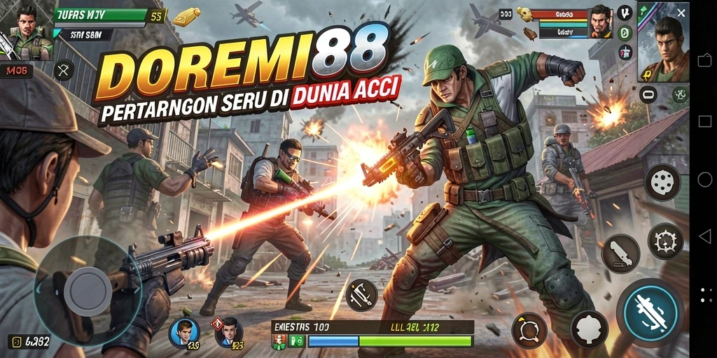 Gambaran aksi seru dari gameplay DOREMI88 yang menguji keterampilan pemain.