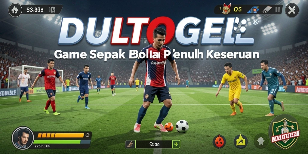 Tampilan menakjubkan dari gameplay DULTOGEL yang penuh aksi sepak bola.