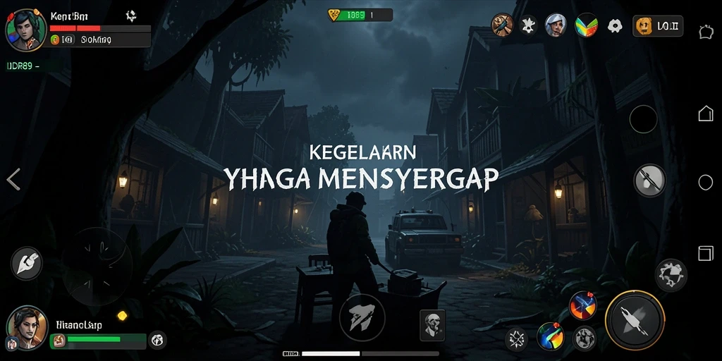 Gameplay mencekam IDR89 dengan suasana yang gelap.