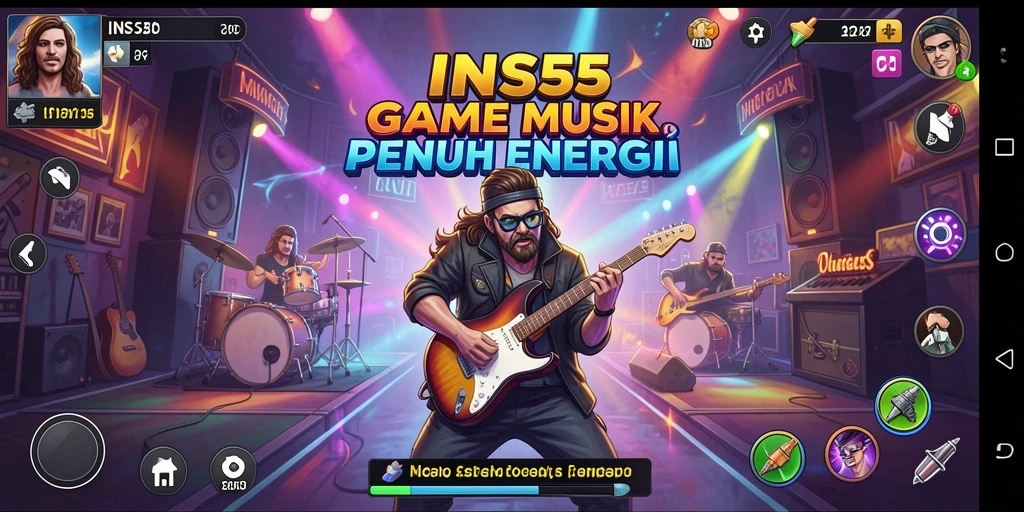 Tampilan gameplay INS55 yang penuh warna dan dinamis.