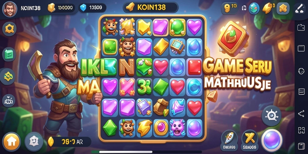 Tangkapan layar gameplay <strong>KOIN138</strong> menunjukkan momen seru mencocokkan koin.