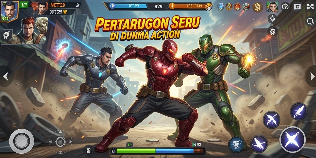 Screenshot gameplay NET29 menampilkan pertarungan seru dan grafis yang menawan.