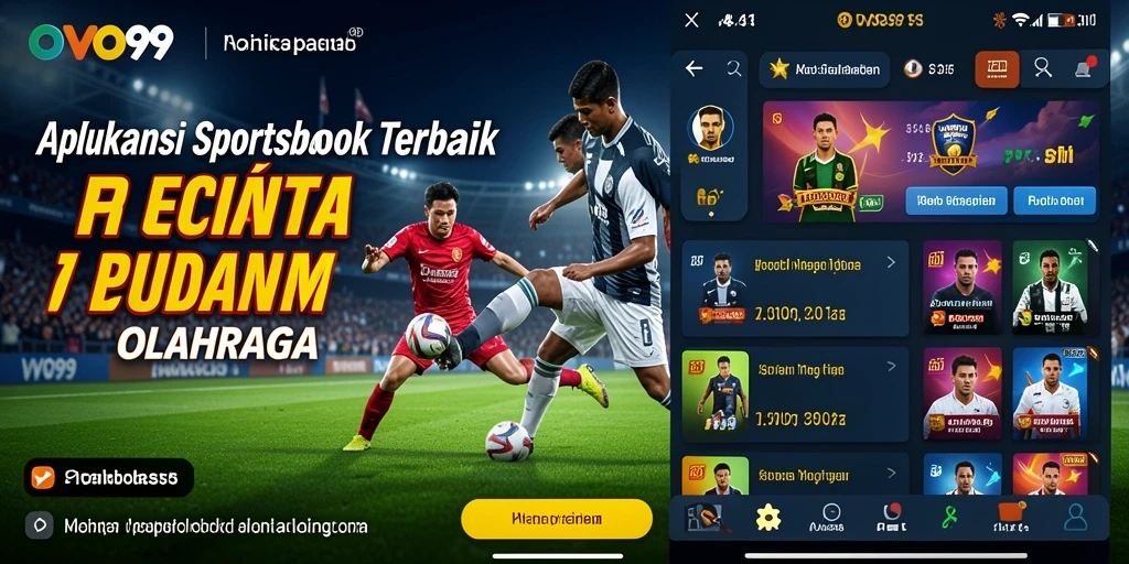 Tampilan gameplay taruhan olahraga di aplikasi OVO99.