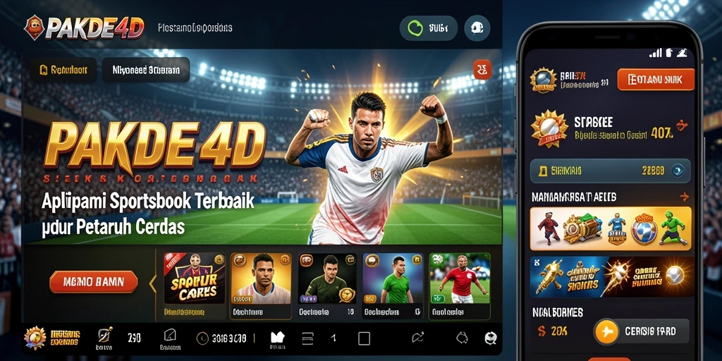 Tampilan utama PAKDE4D dengan fitur sportsbook terkini.
