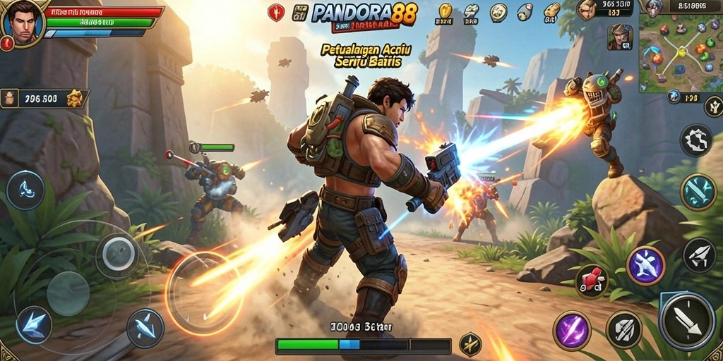 Tangkapan layar gameplay PANDORA88 menunjukkan aksi pertarungan menegangkan.