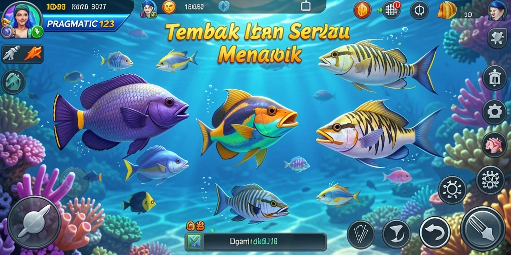 Screenshot gameplay Tembak Ikan PRAGMATIC123 yang seru.