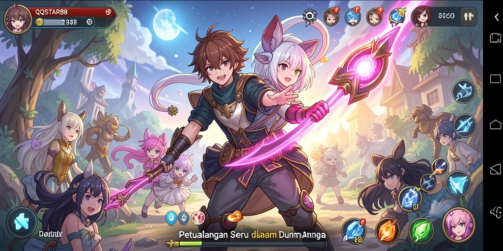Menampilkan gameplay seru dan karakter ikonik dari QQSTAR88.