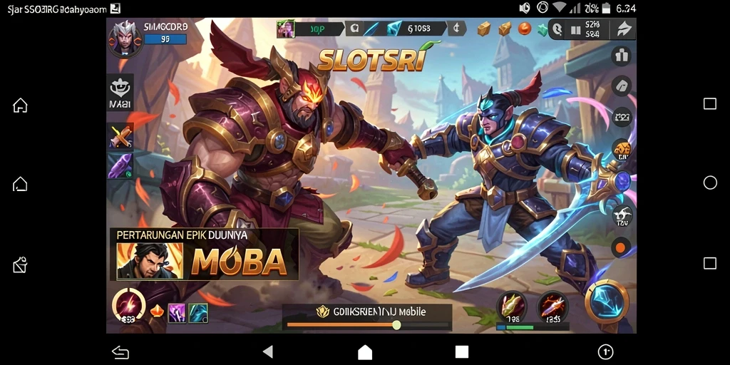 Tampilan gameplay MOBA yang mendebarkan di SLOTSRI.