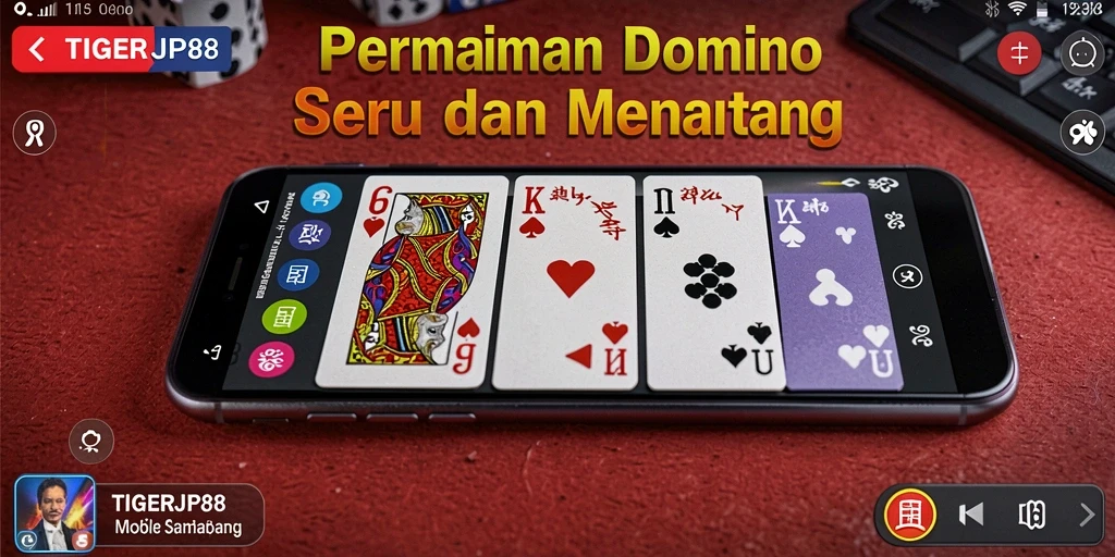 Screenshot gameplay TIGERJP88 yang menunjukkan aksi seru permainan Domino.