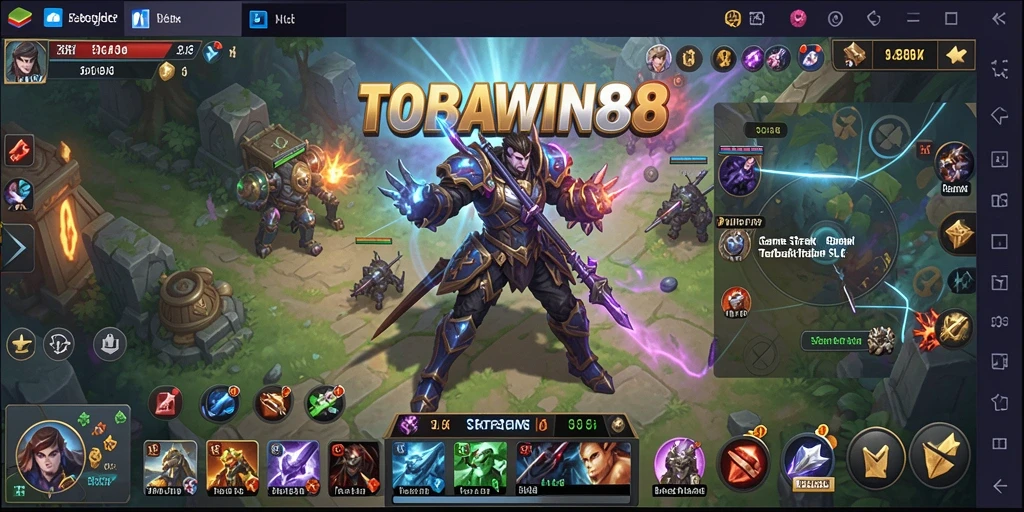 Screenshot gameplay SLG TOBAWIN88 yang menarik.