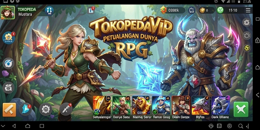 Tampilan gameplay seru dalam <strong>TOKOPEDIAVIP</strong> dengan aksi RPG yang mendebarkan.