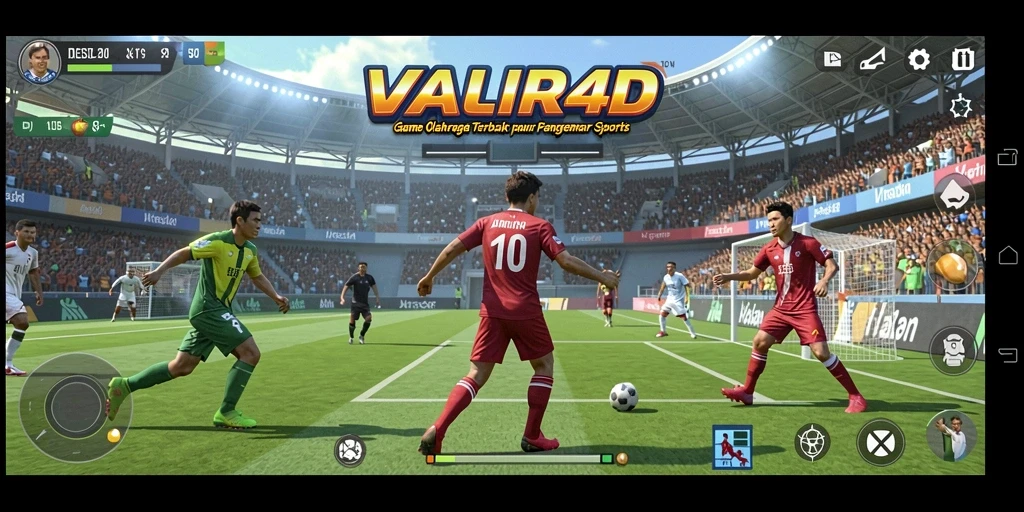 Tangkapan layar gameplay VALIR4D menunjukkan aksi mendebarkan dalam olahraga.